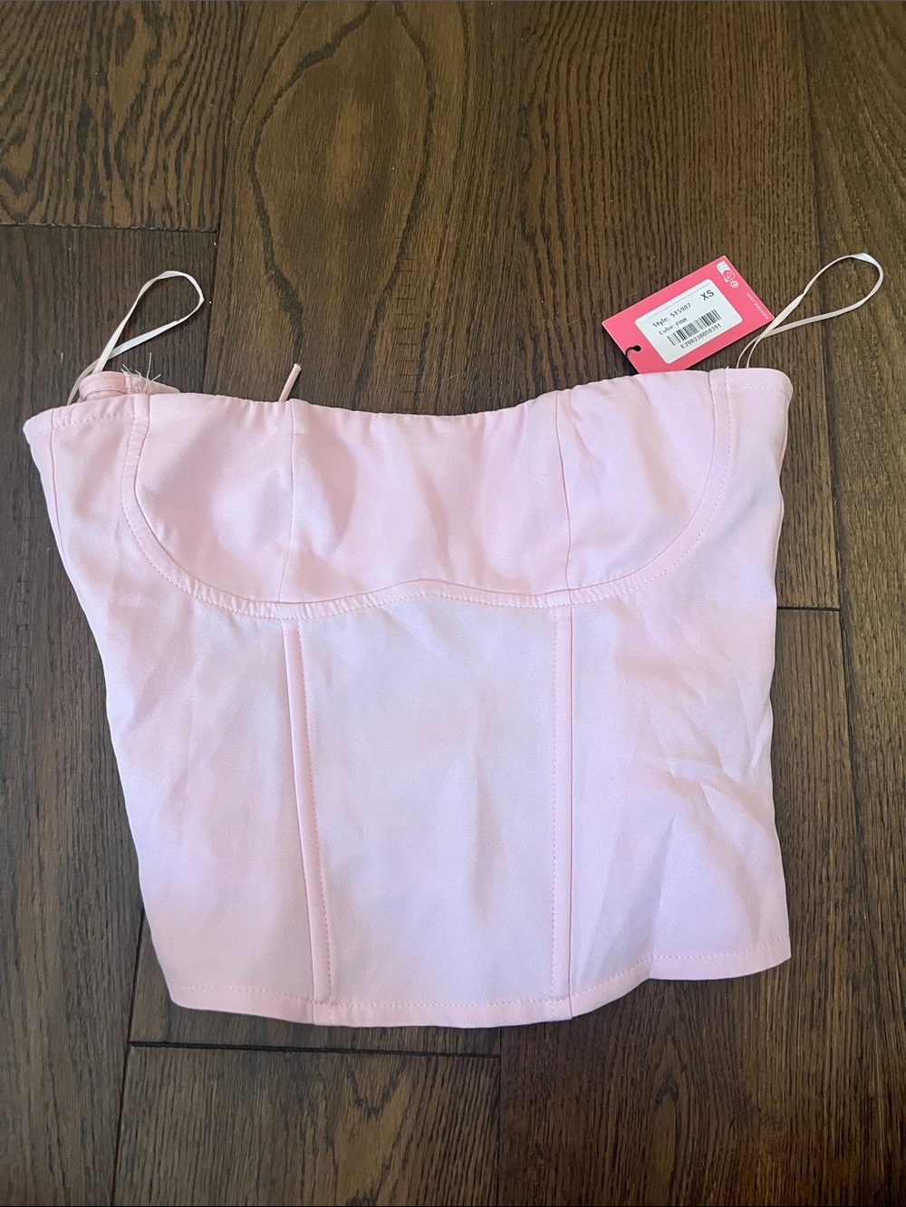 Edikted Pink Bustier Crop Top